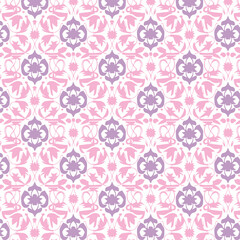 Flat Elegant decorative floral pattern vector design. Colorful floral pattern suitable for background, texture, fabric, wrapping, textile, clothing, print or others.