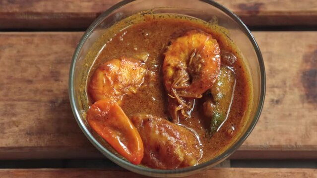 Shrimp or prawn with parwal or Pointed gourd curry
