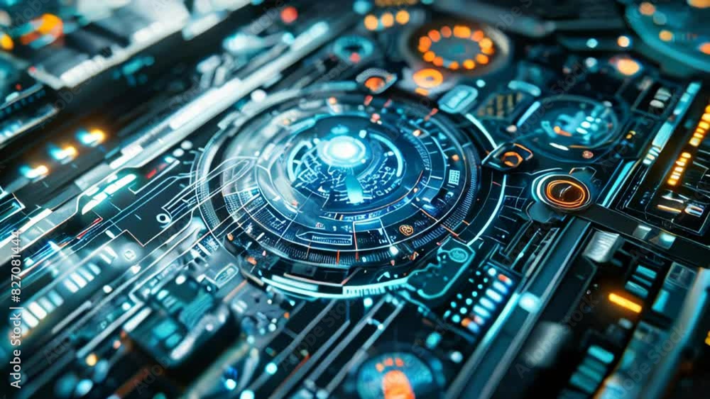 Poster abstract generic hologram interface