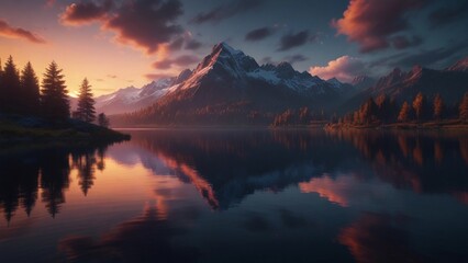 Fototapeta premium background of beautiful and peaceful mountain views