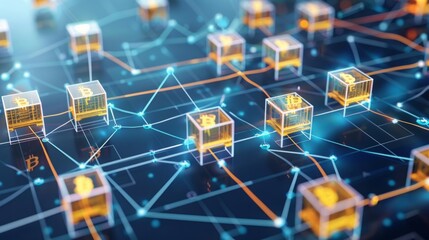 Several interconnected cubes forming an abstract network, creating a maze-like structure.