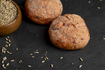 a red bun with the addition of red beetroot vegetables