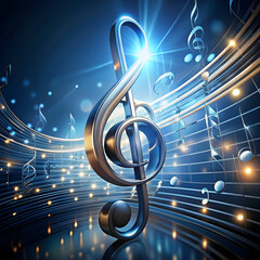 volumetric musical background with a t