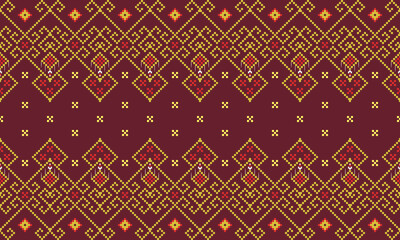 pattern pixels with red background 