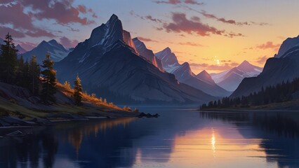 background of beautiful and peaceful mountain views