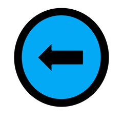 turn left arrow rounded icon vector design