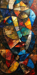 Surrealistic Oil Painting In Cubist Style For Design Created Using Artificial Intelligence