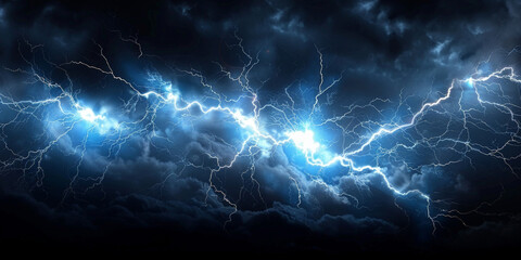 lightning strike on black background, lightning strike on dark sky, Lightning  storm.natural disasters, storms, thunderstorms, lightning,