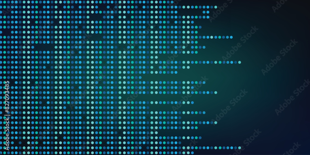 Aufkleber digital technology background. digital data dot blue pattern pixel background