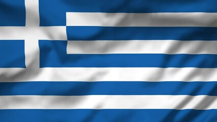 Greece Flag waving in the wind, National Flag background video, High Speed Full HD 4K