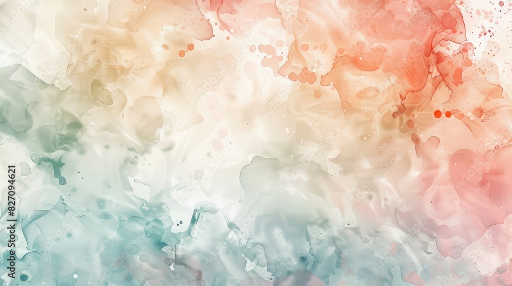 Poster watercolor abstract background with splashes of color and fluid shapes, creating an artistic and org