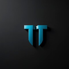 Fototapeta premium The futuristic T logo emphasizes advanced techno with generative ai