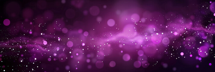 Fototapeta premium purple glowing particles background, glitter and Sparkling magical dust particles effects,purple background with bokeh lights ,Christmas.