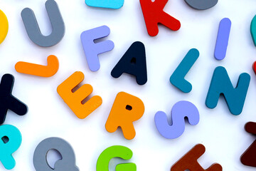 Wooden alphabet letters for kids