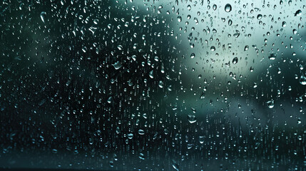 Obraz premium Raindrops on Glass Background: Adorning Drizzly Beauty