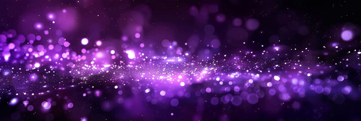 purple glowing particles background, glitter and Sparkling magical dust particles effects,purple background with bokeh lights ,Christmas.