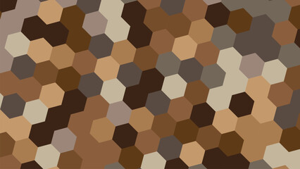 Abstract hexagon background. Modern pattern background. Chocolate color hexagonal pattern texture.