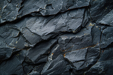 Black slate rock background, top view, high resolution photography, insanely detailed and intricate. Created with Ai 