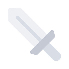 Creative icon of sword, sharp war weapon