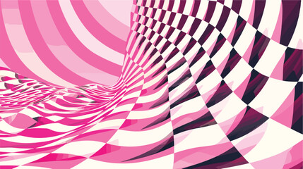 Groovy Checkerboard Pattern Psychedelic Abstract 