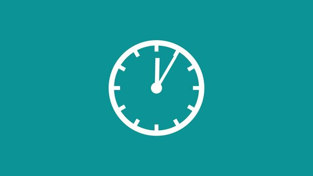 Clock Animation in 12 Hour Loop animation with optional luma matte. Alpha Luma Matte included.