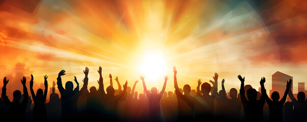 Joyful Celebration Christian Music Concert with Raised Hands Spread the Love of Faith with a, Praise in Motion: Joyful Christian Music Concert with Raised Hands