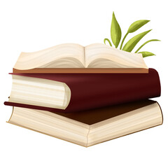 Stack of book illustration 