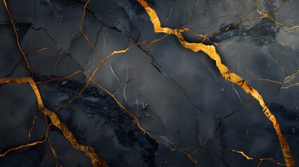 black marble background with golden veins