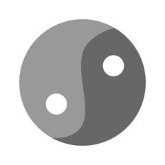 A chinese yin yang symbol vector design isolated on white background