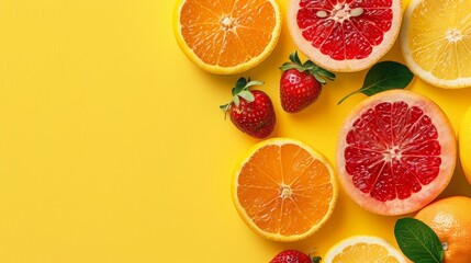 fruits minimalistic art background