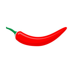 Red hot chili peper vector isolate on white background for graphic design, logo, web site, social media, mobile app, ui illustration
