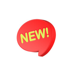 new bubble chat 3d advertising red color