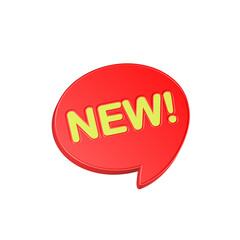 new bubble chat 3d advertising red color