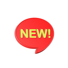 new bubble chat 3d advertising red color
