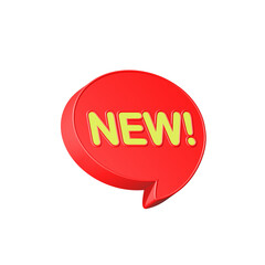 new bubble chat 3d advertising red color