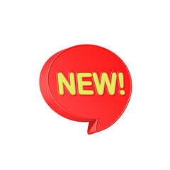 new bubble chat 3d advertising red color