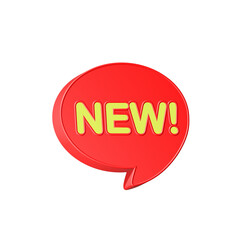 new bubble chat 3d advertising red color