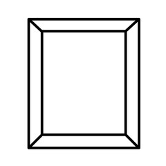rectangular frame icon isolated on white background