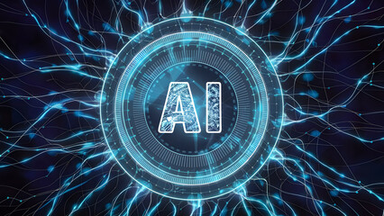 AI,Circuit board,Artificial Intelligence concept