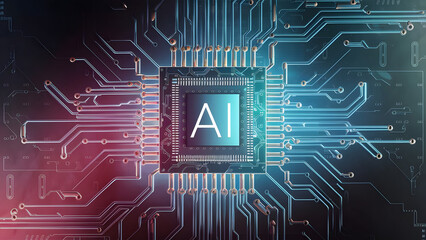 future technology, augmented reality and cyberspace concept. Education new technology. EdTech. Little girl uses a futuristic processor for augmented reality. Science technology concept. 