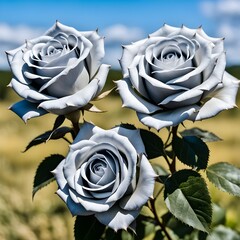 colorful adorable silver roses