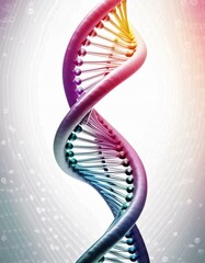 DNA - Visualization of DNA Molecules - Genetic Code - Structure of DNA - Abstract Representation of Deoxyribonucleic Acid - Double Helix - Genetic Mutation and Manipulation