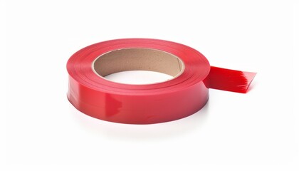 Crimson Tape: A Bold Splash of Color Against a Blank Canvas