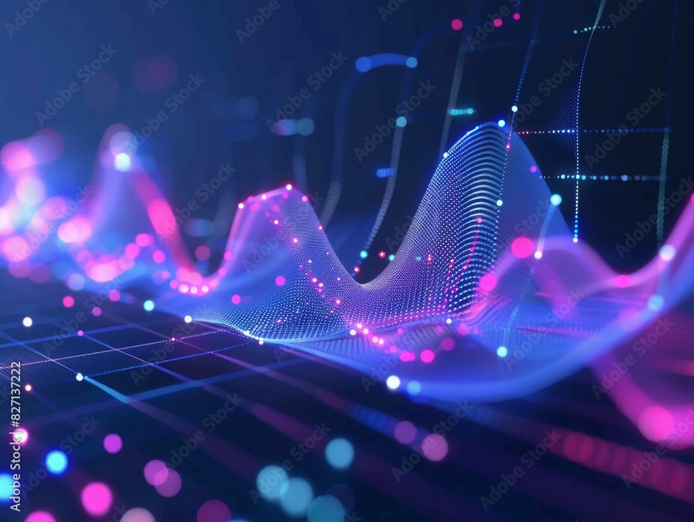 Poster animated data chart, smooth transitions and dynamic movements, bright colors and clear labels, ideal