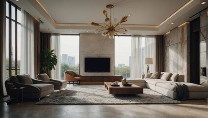 large luxury modern bright interiors room