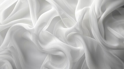 Obraz premium Elegant White Silk Drapery