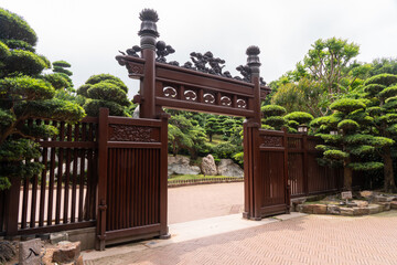 Fototapeta premium A Chinese garden entrance from Hong Kong.
