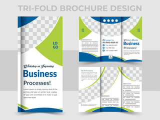 Tri-Fold Corporate business brochure design template. Corporate Business tri-Fold Brochure Design Template. Vector Corporate Business Modern tri-Fold Brochure Design Template.