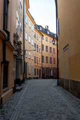 narrow street in Stockholm old town