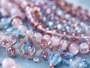 Capture the essence of sophistication in a side profile of pastel jewelry